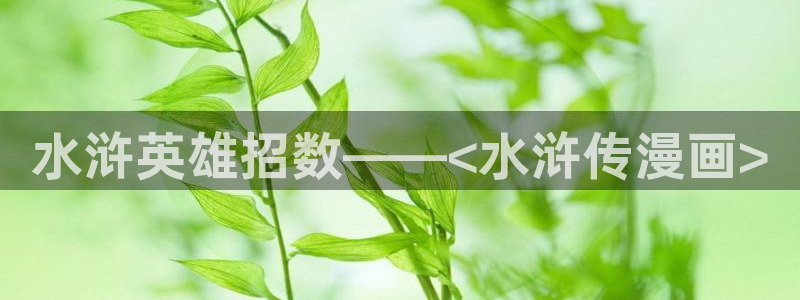 羞羞漫画在线阅读漫画入口页面：水浒英雄招数——<水浒传漫画>